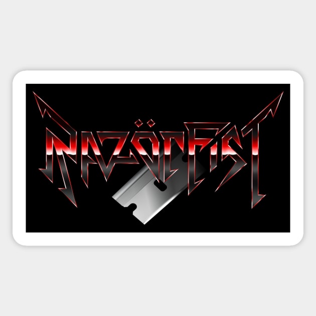 RazörFist Logo (Blood Chrome) Sticker by RazorFist